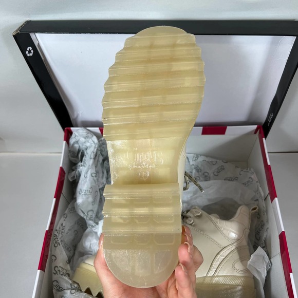 Circus by Sam Edelman Women's Lace Up Ankle Combat Boots Cream Size 7.5 NWB - Picture 4 of 5